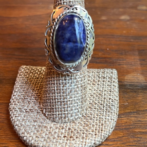 Native American sterling silver with lapis stone - signed by the artist! ❤️ - Picture 1 of 7